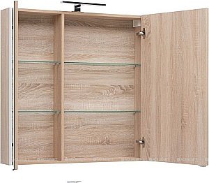 Зеркальный шкаф Aquanet Августа 90 дуб сонома купить в интернет-магазине сантехники Sanbest