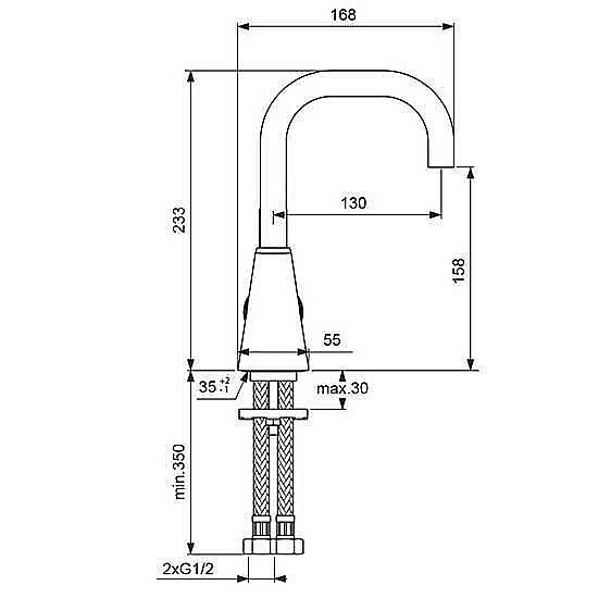 Смеситель для раковины Vidima Uno BA235AA купить в интернет-магазине сантехники Sanbest