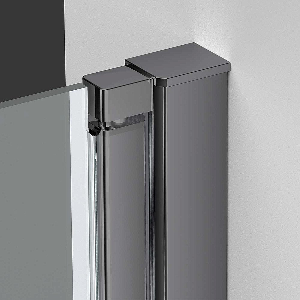 Душевая дверь Vincea Alpha 70 VDP-3AL700CLGM стекло прозрачное/профиль вороненая сталь купить в интернет-магазине Sanbest