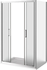 Душевой уголок Good Door Latte WTW-TD+SP 160х100 стекло матовое/профиль анодированный алюминий купить в интернет-магазине Sanbest
