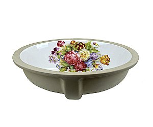 Раковина встраиваемая Bronze de Luxe Alsace 49 1707 белая, с декором купить в интернет-магазине Sanbest