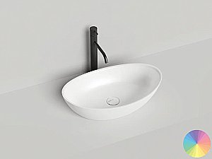 Раковина накладная Salini NOEMI 1101203SMF 56 из искусственного камня S-Stone, матовая, цвет по RAL полностью купить в интернет-магазине Sanbest