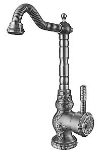 Смеситель для кухни Zorg Antic A 305K-SL Серебро купить в интернет-магазине сантехники Sanbest