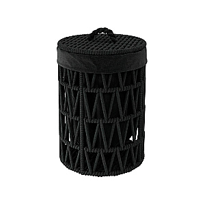 Корзина для белья WasserKRAFT Mosel 460 WB-460-S черный купить в интернет-магазине сантехники Sanbest