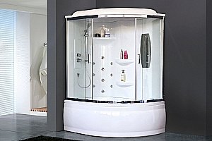 Душевая кабина Royal Bath RB150ALP-T-CH 150x100 профиль хром/стекло прозрачное купить в интернет-магазине Sanbest