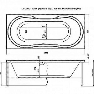 Акриловая ванна Aquanet Valencia 180x80 215694 с к/с97 купить в интернет-магазине Sanbest