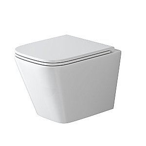 Унитаз подвесной Grossman Tornado GR-4479SQ безободковый, с крышкой микролифт, слив-торнадо купить в интернет-магазине Sanbest