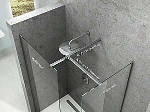 Душевое ограждение Ravak WALK-IN DOUBLE WALL 60x80 блестящий/Transparent купить в интернет-магазине Sanbest