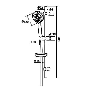 Душевой гарнитур RedBlu by Damixa Palace One 914100000 купить в интернет-магазине сантехники Sanbest