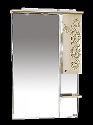 Зеркало со шкафом Misty Бабочка 75 бежевое патина правое купить в интернет-магазине сантехники Sanbest