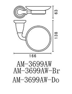 Мыльница Art&Max Bianchi AM-3699AW-Do золото купить в интернет-магазине сантехники Sanbest