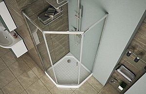 Душевой уголок Bravat LINE BS090.6115A 90х90 стекло прозрачное/профиль хром купить в интернет-магазине Sanbest