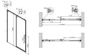 Душевая дверь Vincea Ultima 100 VDS-7UL100CL стекло прозрачное/профиль хром купить в интернет-магазине Sanbest