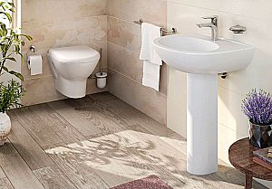 Унитаз подвесной Vitra Zentrum Rime-Ex 5795B003-0075 безободковый, белый купить в интернет-магазине Sanbest