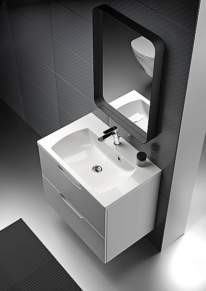 Зеркало с подсветкой Ravak Strip X000001571 80 черное в ванную от интернет-магазине сантехники Sanbest