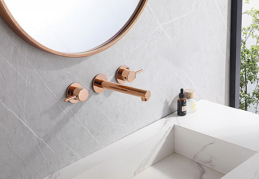 Смеситель для раковины Abber EMOTION AF88121RG розовое золото купить в интернет-магазине сантехники Sanbest