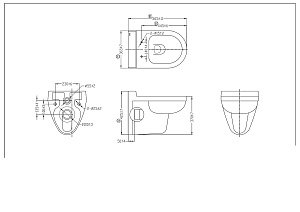 Унитаз подвесной Bravat NEW MOON C2166W-ENG купить в интернет-магазине Sanbest