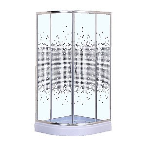 Душевое ограждение LORANTO CS-8015GB 90х90 с поддоном, тонированное стекло/профиль хром купить в интернет-магазине Sanbest