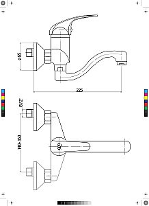 Смеситель для раковины GPD EKO MAL80 купить в интернет-магазине сантехники Sanbest
