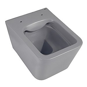 Унитаз подвесной ABBER Rechteck AC1201MG с крышкой микролифт, безободковый, серый матовый купить в интернет-магазине Sanbest