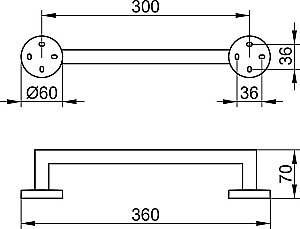 Поручень KEUCO EDITION 90 19007010000 хром купить в интернет-магазине сантехники Sanbest