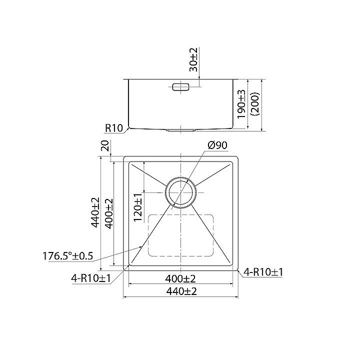 Комплект кухонных моек Iddis Edifice 440х440/210х440 EDI44S0i77K шелк купить в интернет-магазине сантехники Sanbest