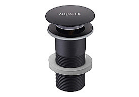 Донный клапан Aquatek AQ6000MB черный матовый купить в интернет-магазине сантехники Sanbest
