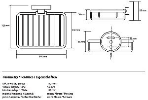 Мыльница Bemeta Dark 104108160 купить в интернет-магазине сантехники Sanbest