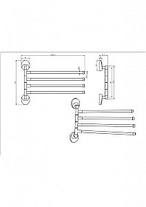 Полотенцедержатель CeramaLux Valencia 88114-4 хром купить в интернет-магазине сантехники Sanbest