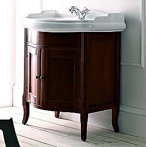 Тумба с раковиной Kerasan Retro 735140 69 орех с 1 отверстием для ванной в интернет-магазине Sanbest
