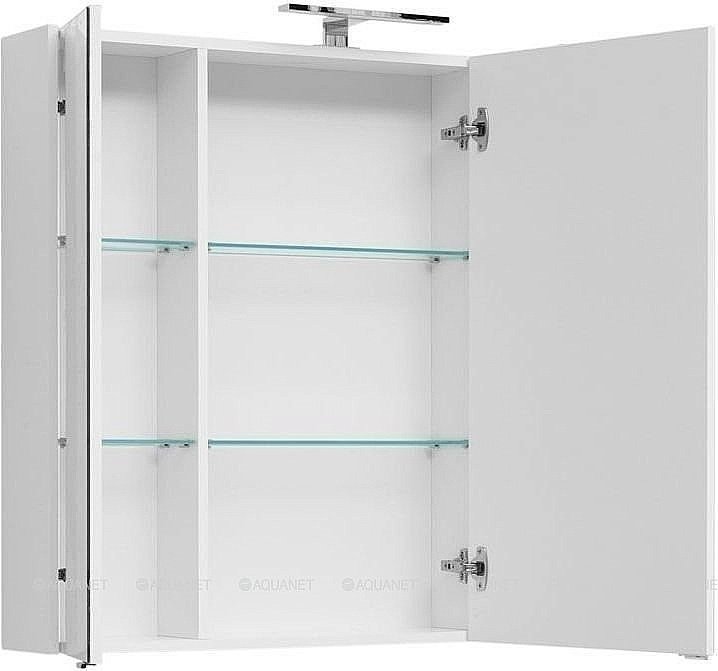 Зеркальный шкаф Aquanet Августа 100 белый купить в интернет-магазине сантехники Sanbest