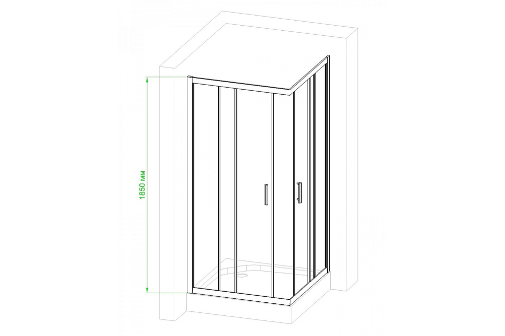 Душевой уголок Royal Bath RB75HPD-T-BL 75х75 прозрачный купить в интернет-магазине Sanbest