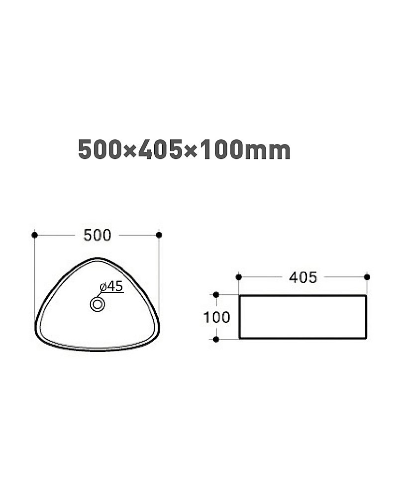Раковина накладная Orange 50 B07-500W белая купить в интернет-магазине Sanbest