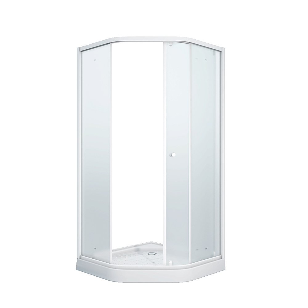 Душевой уголок Parly ZEP91FR 90х90 стекло матовое/профиль белый купить в интернет-магазине Sanbest