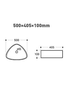 Раковина накладная Orange 50 B07-500W белая купить в интернет-магазине Sanbest