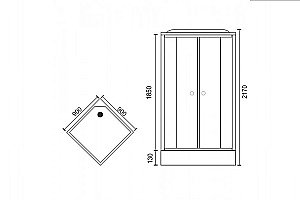Душевая кабина Royal Bath RB90HP6-BT 90x90 профиль белый/стекло прозрачное купить в интернет-магазине Sanbest
