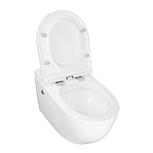 Унитаз подвесной Azario AZ-102C белый, безободковый, с крышкой микролифт купить в интернет-магазине Sanbest