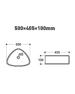 Раковина накладная Orange 50 B07-500W белая купить в интернет-магазине Sanbest