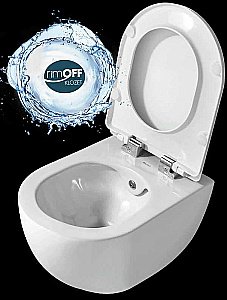 Унитаз подвесной с функцией биде Creavit Free FE322-00MB00E-0000 белый матовый, безободковый купить в интернет-магазине Sanbest