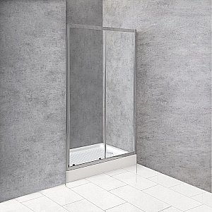 Душевая дверь BelBagno DUE-BF-1-110-C-Cr стекло прозрачное/профиль хром купить в интернет-магазине Sanbest