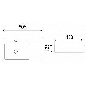Раковина накладная WeltWasser WW ELBACH 2223 60,5 белая купить в интернет-магазине Sanbest