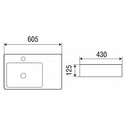 Раковина накладная WeltWasser WW ELBACH 2223 60,5 белая купить в интернет-магазине Sanbest
