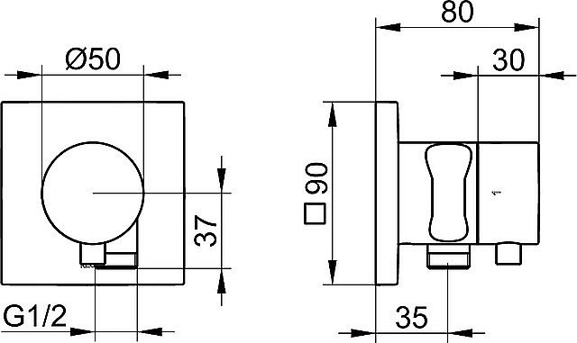 Вентиль запорный KEUCO IXMO 59557011202 купить в интернет-магазине сантехники Sanbest
