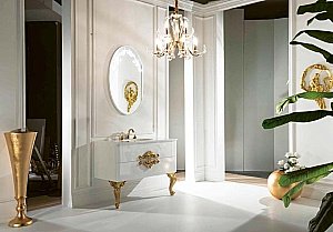 Тумба с раковиной Armadi Art Neoart 100 под моноблок стекло белая для ванной в интернет-магазине Sanbest