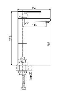 Смеситель для раковины Cersanit BRASKO BLACK 63111 купить в интернет-магазине сантехники Sanbest
