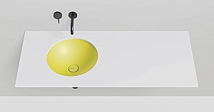 Раковина врезная снизу столешницы Salini MAREA 05 1802205MF 42 из искусственного камня S-Stone, матовая, цвет по RAL полностью купить в интернет-магазине Sanbest