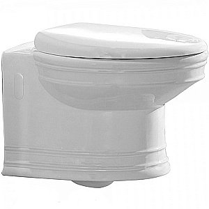 Унитаз подвесной CeramaLux LUX CLASSIC 2021 белый, безободковый, с крышкой микролифт купить в интернет-магазине Sanbest