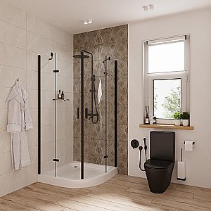 Душевой уголок Niagara Nova 6816 100х100 прозрачный, распашные двери купить в интернет-магазине Sanbest