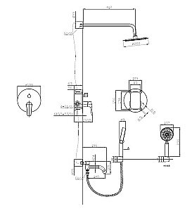 Душевая система BelBagno ANCONA-VDSET-CRM хром купить в интернет-магазине сантехники Sanbest