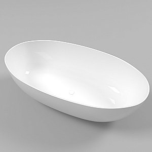 Ванна из искусственного камня WhiteCross DIAMOND 170x87 белая глянцевая купить в интернет-магазине Sanbest